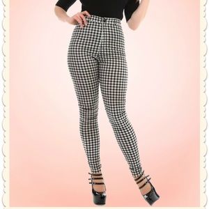 Collectif Clothing Gingham Trousers NWT XXL